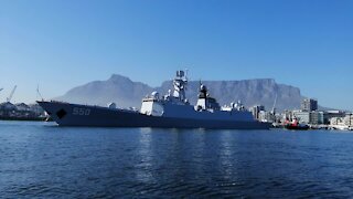 SOUTH AFRICA - Cape Town - Chinese Russian and SA Navy Vessels Leaving (Video) (2s5)