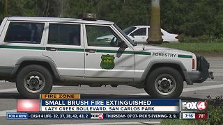 Out of season brush fire sparks in San Carlos Park