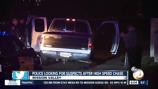 2 people sought after chase ends in Mission Valley