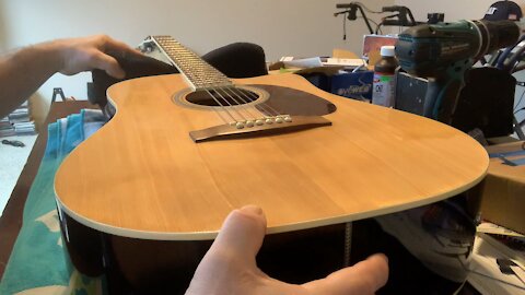Repairing a bowl in acoustic guitar neck
