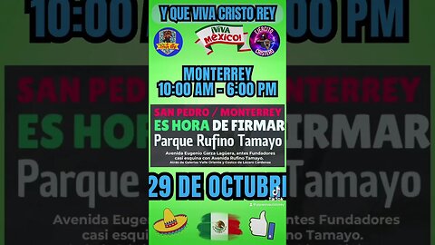 Ahora sí, prepárense:CDMX, MONTERREY Y QUERÉTAROES HORA DE FIRMAR EL DOMINGO 29 DE OCTUBRE