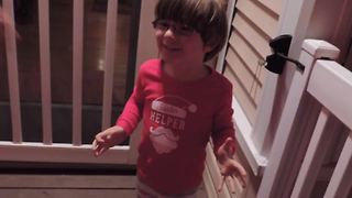 "Toddler Girl Gets Excited When She Thinks She's Heard Santa Say "Ho Ho Ho""