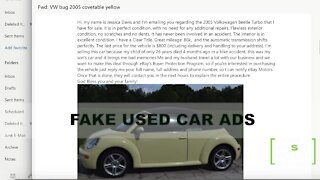 Warning signs of a fake used car add