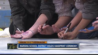 Marsing School District holds "New School Handprint Ceremony"