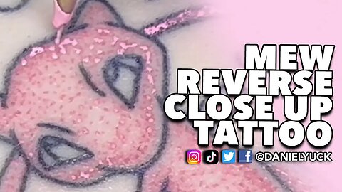 Sparkling Mew Close Up Tattoo Reversed