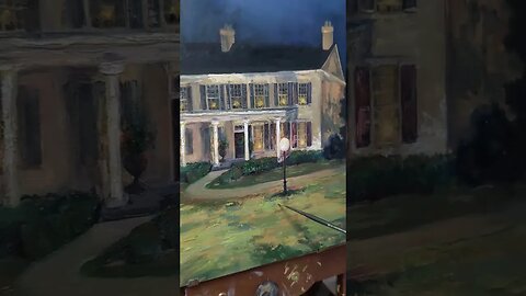 Finishing Touches on This Historic Plantation Painting.