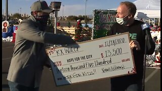 RX Water makes donation to Hope For The City