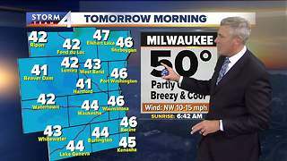 Cooler and sunny Wednesday