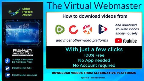The Virtual Webmaster - Download videos from most popular alternative platforms