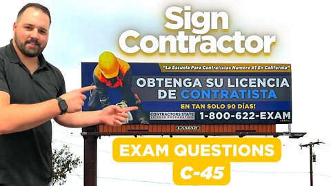 Sign California Contractors License Exam Questions C-45