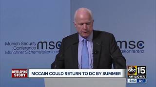 Senator McCain could return to DC by summer