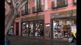 A Walking Street in Puebla, Mexico