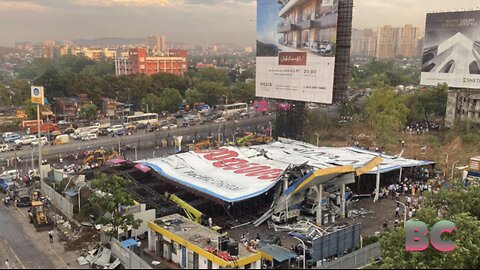 Eight killed and dozens injured after Mumbai billboard collapse