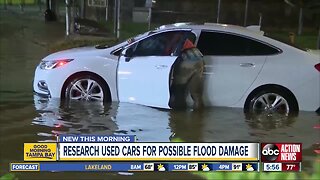 How to avoid buying a flood damaged vehicle following a hurricane