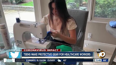 Teens make protective gear for healthcare workers