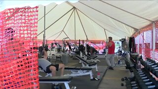 Olean gym owner opens outdoor tent workouts for members
