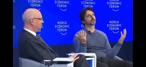 Klaus Schwab talks to Sergey Brin