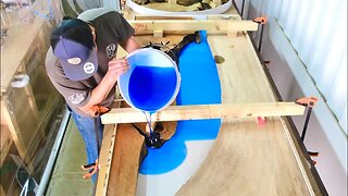 DIY Blue Epoxy Table Build