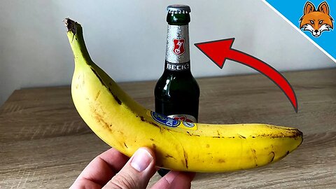 SO you open a Bottle of Beer with a Banana 💥 (GENIUS Trick) 🤯