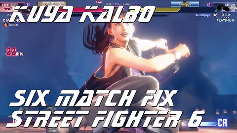 Kuya Kalbo Six Match Fix with Chun Li on Street Fighter 6 as Puyat 04-11-2024