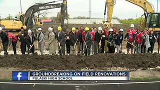 Groundbreaking at Pulaski High School on field renovations