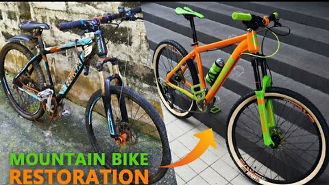 Unique Bike Restoration - Orange & Green Color Combination
