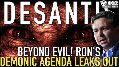 MSNBC Bombshell Report! Beyond Evil! Ron Desantis's Demonic Agenda Has Now Been RELEASED!