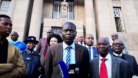 SOUTH AFRICA - Johannesburg - Minister of Justice and Correctional Services, Ronald Lamola, outside the Johannesburg Magistrate Court (PKg)