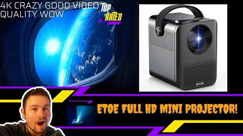 ETOE Native 1080P Full HD Mini Projector, 4K Supported