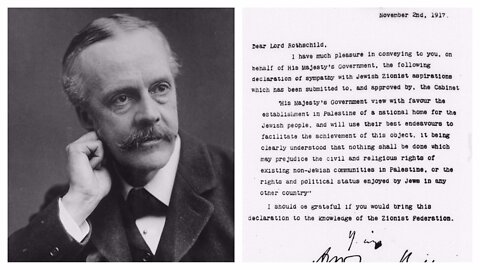 Rothschild created Israel, forcing the British government to sign Balfour declaration