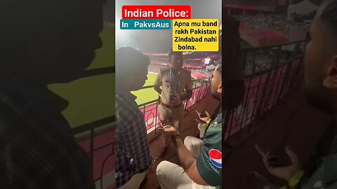 indian police vs pakistani fan No Pakistan Zindabad slogans #cricket #worldcup2023