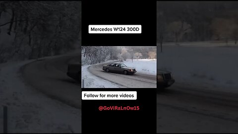 Mercedes W124 300D Snow Drift Unleashing the Ultimate Winter Thrills #mercedes #w124 #viralvideo