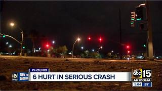 Kids, adults injured in Phoenix crash