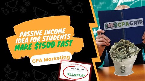 Passive Income Ideas For Students, Make $1500 Fast, Promote CPA Offers, CPAGrip, OfferVault