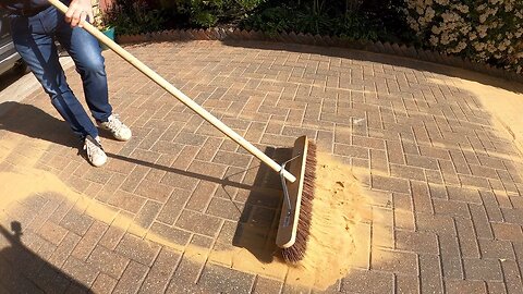 Sit Back, Relax...And Enjoy Re-Sanding Of A Block Paved Driveway After Cleaning | Satisfying ASMR...