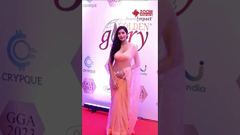 Charu Asopa attend red carpet of Golden Glory Awards 2023 😍💖📸 #shorts