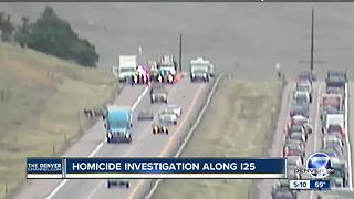 Homicide investigation underway after body found on shoulder of SB I-25 in Douglas County