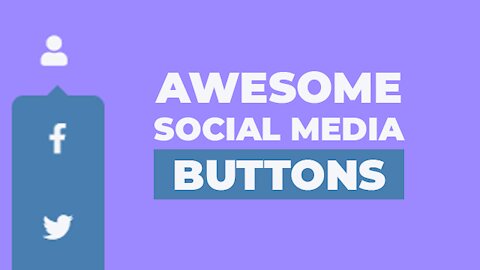 Awesome Social Media Buttons Using HTML CSS & JQuery №5