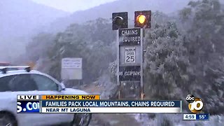 New round of snow falls on San Diego mountains