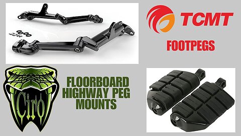 CIRO 3D Floorboard Highway Peg Mounts and TCMT Footpegs for 2021 Harley Davidson Road Glide Limited