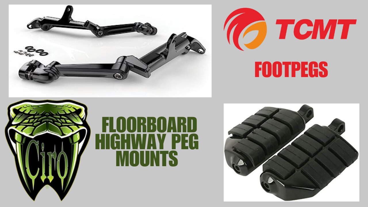 CIRO 3D Floorboard Highway Peg Mounts and TCMT Footpegs for 2021 Harley Davidson Road Glide Limited