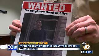 'Wanted: Dead or Alive' posters created to find thief in North San Diego County