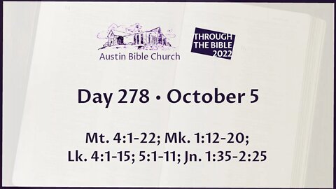 Through the Bible 2022 (Day 278)