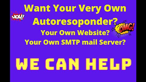 😎✅Want Your Very Own Email Marketing System and Autoresponder? Own Your Very Own Wordpress Website?
