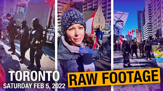 RAW: Freedom convoy protest in Toronto's downtown