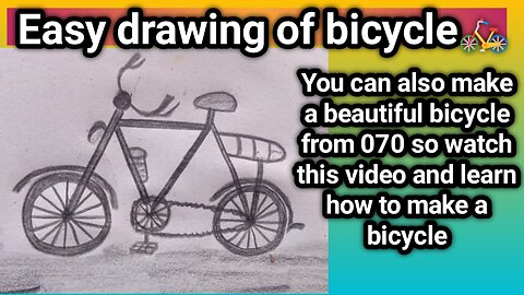 How to turn number 070 into a bicycle|Easy drawing tutorial|cycle art video