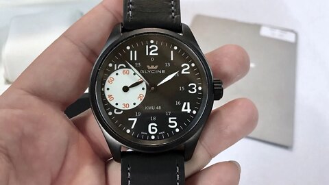 Glycine KMU 48 Limited Edition Black PVD Steel Manual Wind Watch 3905.99AT Review