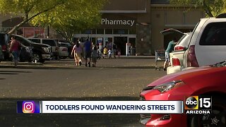 Toddlers found wandering streets
