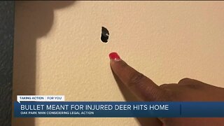 Bullet meant for injured deer hits home