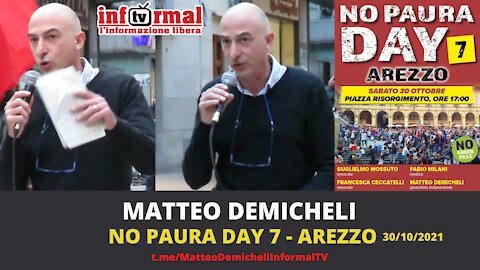 MATTEO DEMICHELI: NO PAURA DAY AREZZO